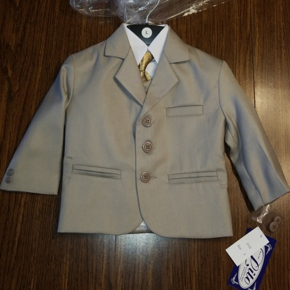NWT Easter Set Lito Boys 4pc Set Jacket, Vest, Shirt Tie 12-18 Mos - Picture 3 of 4